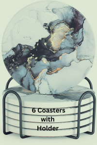 6 Coasters with Holder