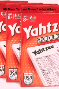 80 Sheet Yahtzee Score Cards - 4 Pack