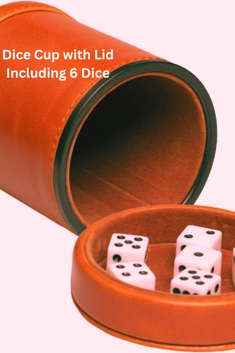 Dice Cup with Lid including 6 Dice