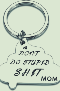 Don't do stupid shit key ring