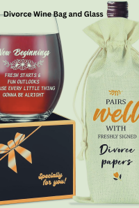 Divorce Wine Bag + Glass