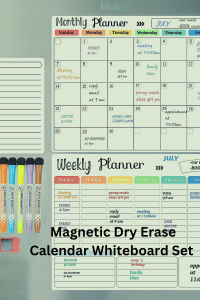 Magnetic Dry Erase Calendar Whiteboard Set